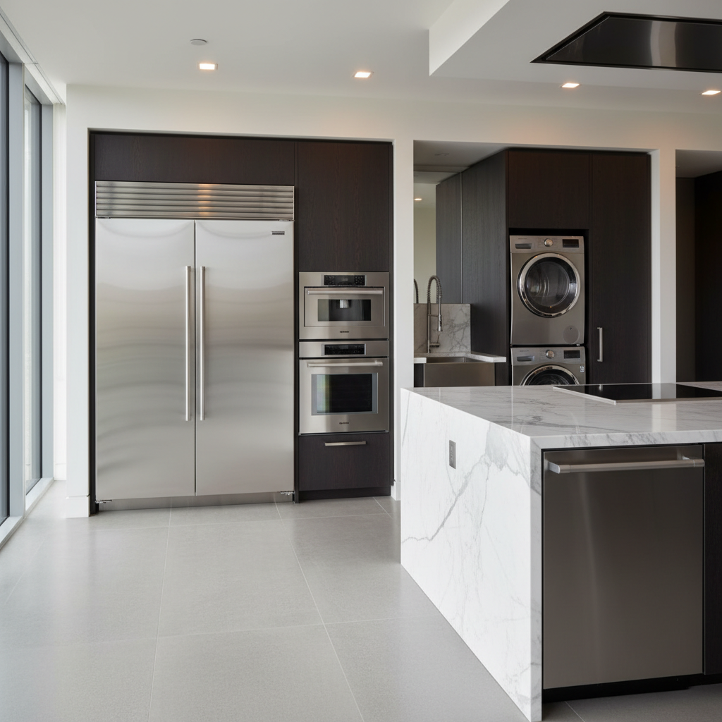 Premium appliance suite in a luxury home